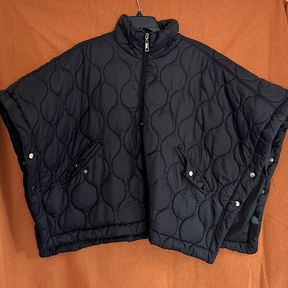 Quilted Puffer Poncho - Pilcro by Anthropologie